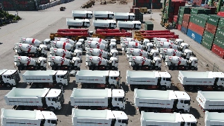 三一装备140台工程设备启航迪拜 助力一带一路基建项目-北斗天枢精创有限公司(图2)