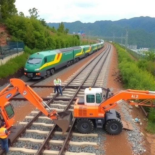 广西自主投资建设的首条时速350公里高铁全线开始铺轨(图1) 广西自主投资建设的首条时速350公里高铁全线开始铺轨(图1)