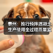 泰州：推行预拌混凝土生产使用全过程质量监管（图1）
