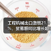 工程机械出口激增21.9%,贸易额同比增长超5%(图2) 工程机械出口激增21.9%,贸易额同比增长超5%(图2)