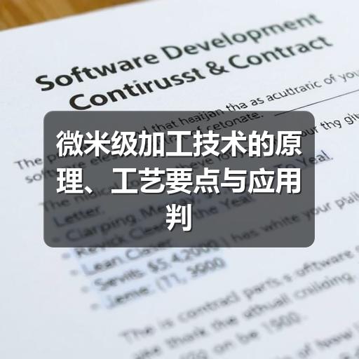 如何判断微米级加工能力?关键指标解析-辰飞雨天枢精创(图3) 微米级加工技术的原理、工艺要点与应用判断
