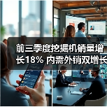 前三季度挖掘机销量增长18% 内需外销双增长(图4) 前三季度挖掘机销量增长18% 内需外销双增长(图4)