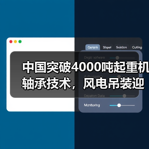 中国突破4000吨起重机轴承技术，风电吊装迎新机遇？（图1）